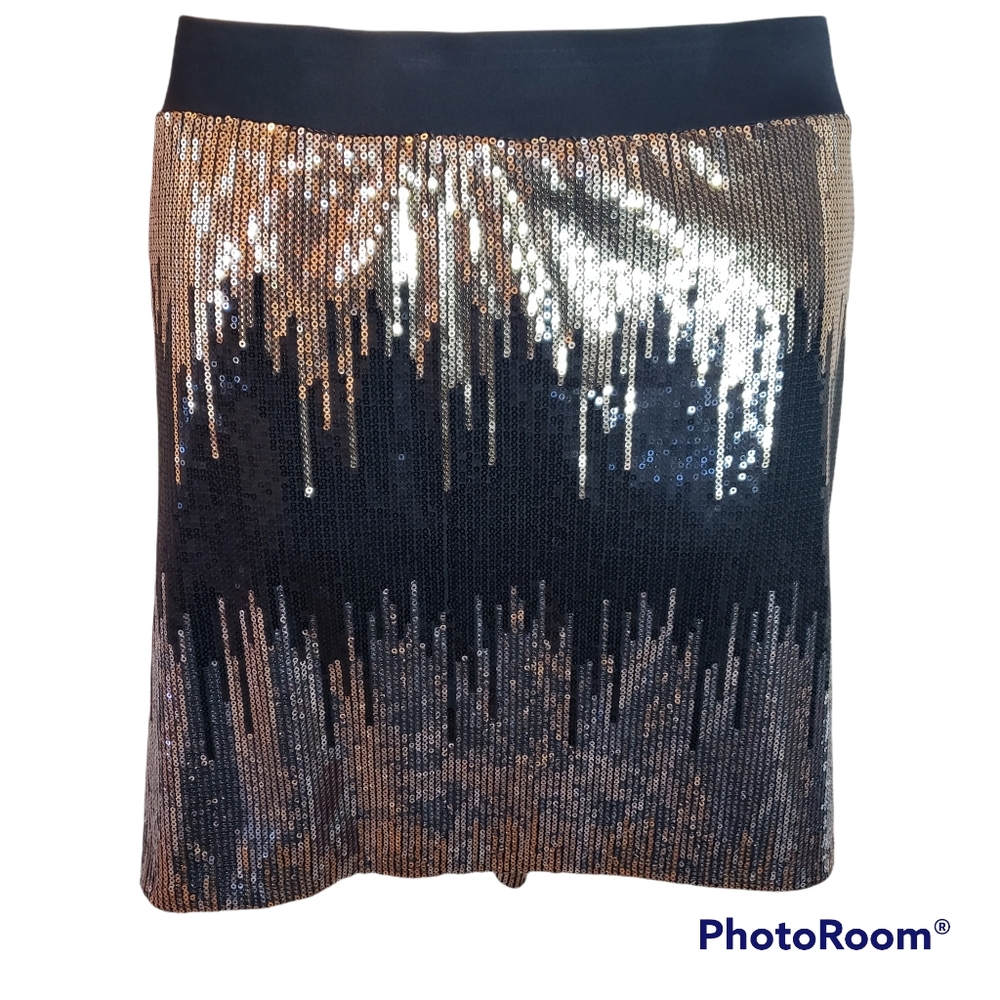 Bisou Bisou Sequin Mini Skirt sz XL
